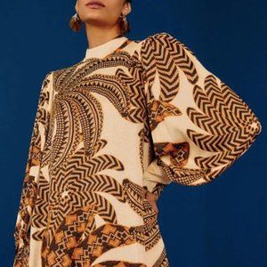 Farm Rio Sand Yawanawa Blouse